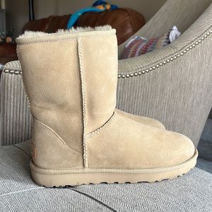UGG Classic Beige Ankle Booties